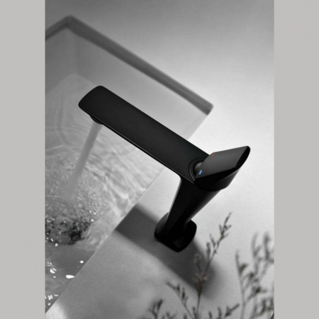 Baterie lavoar Urban Nova design modern din alama medie negru SMK006 Smack [3]