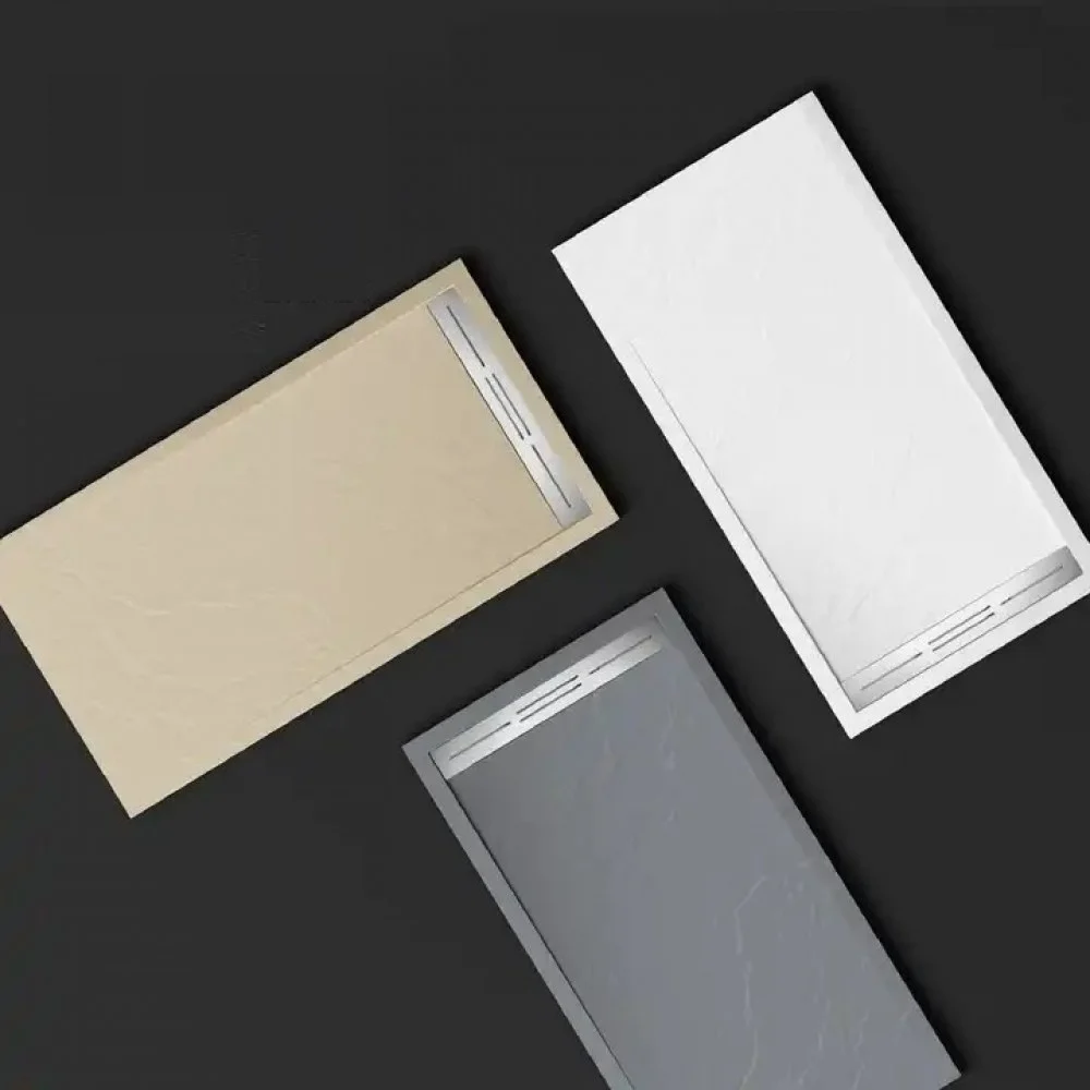 Cadita de dus - Cadita Baie Din Compozit 100x90 cm cu Sifon Culoare Gri LS GT-10090-GLS