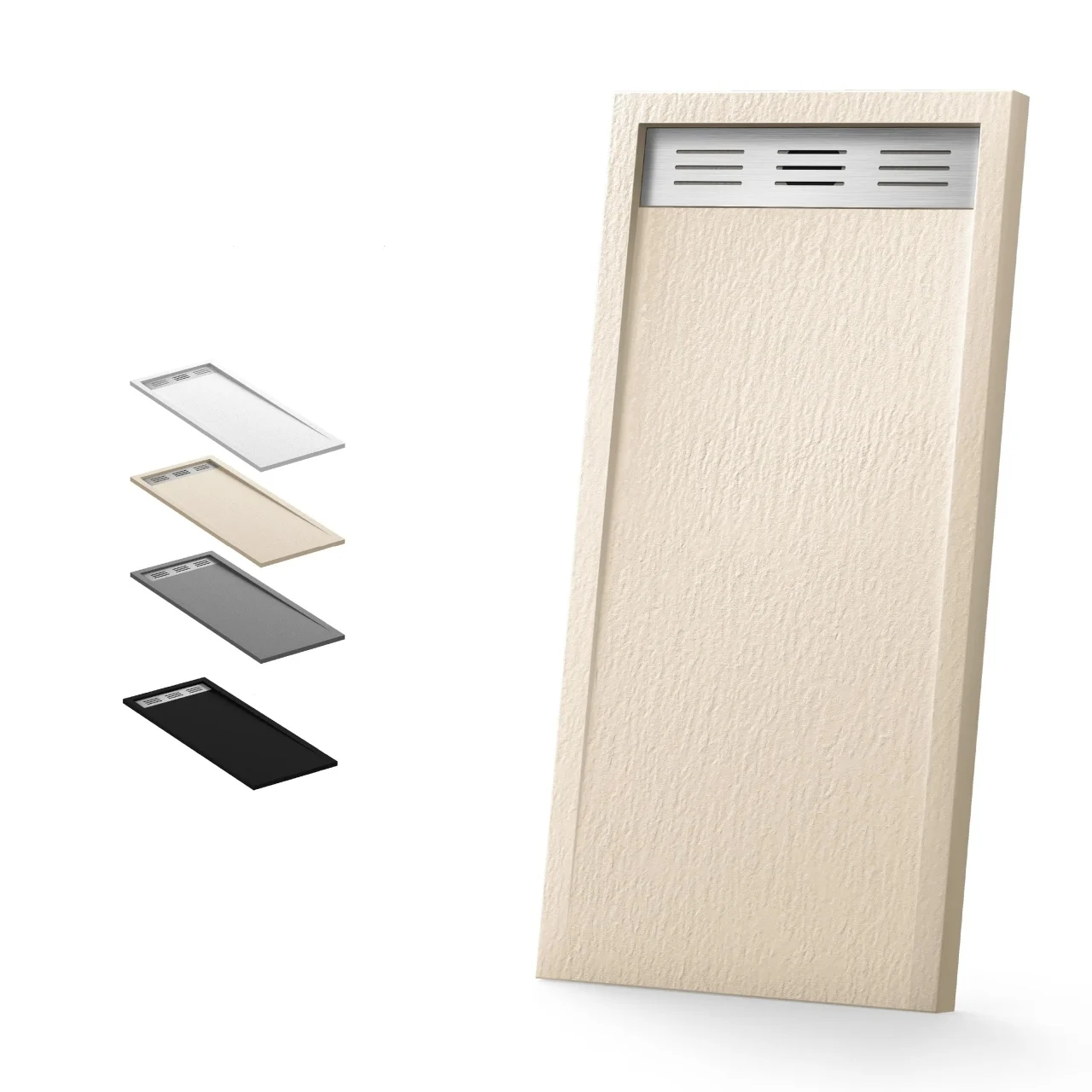 Cadita Baie Din Compozit 100x80 cm cu Sifon Culoare Gri LS GT-100x80-GLS [1]