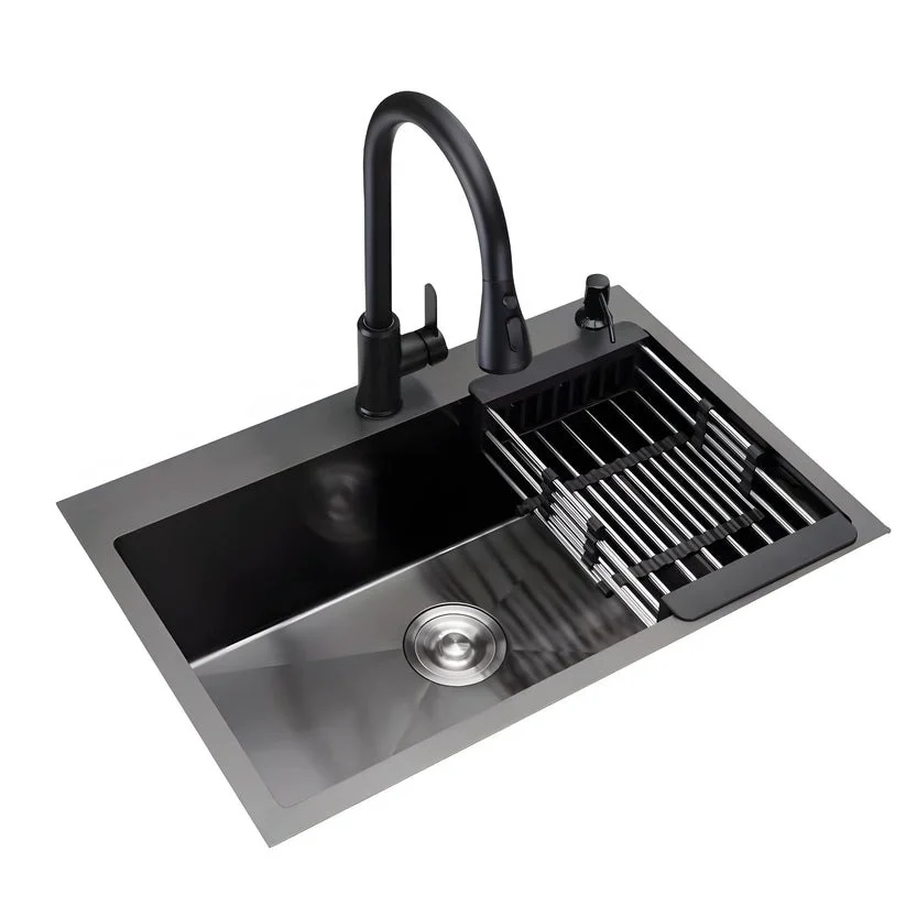 Chiuvete Bucatarie - Chiuveta Bucatarie Profesionala Inox HS GRI-NEGRU 58X45 CM HS 5845 BK