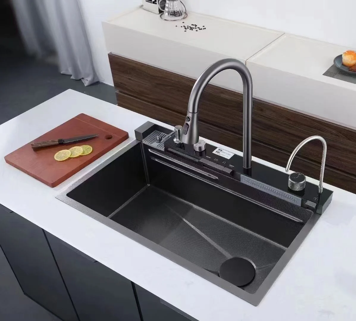 Chiuveta Bucatarie Profesionala Multifunctionala LED Inox JY 3018 Smack [1]