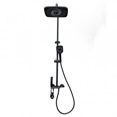 Coloane si seturi de dus - COLOANA DE DUS NEGRU MAT CU BATERIE SMACK SMK02B