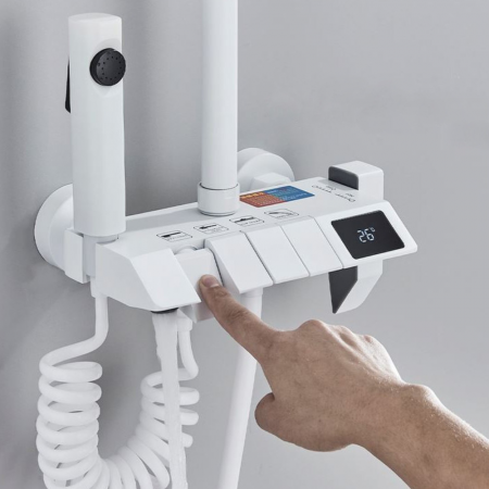 Coloana de dus Smart Simplicity cu afisaj LCD temperatura alb SMK06W Smack [7]