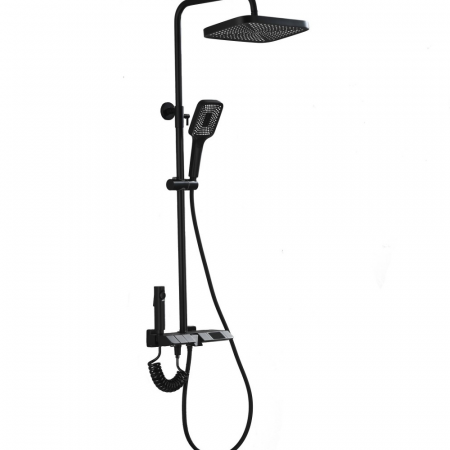 Coloane si seturi de dus - Coloana de dus Smart Simplicity cu afisaj LCD temperatura negru 1803 Smack