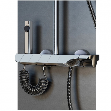 Coloana de dus Smart Simplicity cu afisaj LCD temperatura negru 1803 Smack [2]