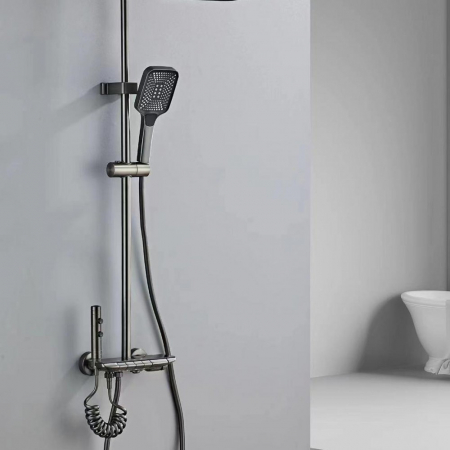 Coloana Dus 4 Functii Cromat Polita Sticla Gri Smack 1807G [1]