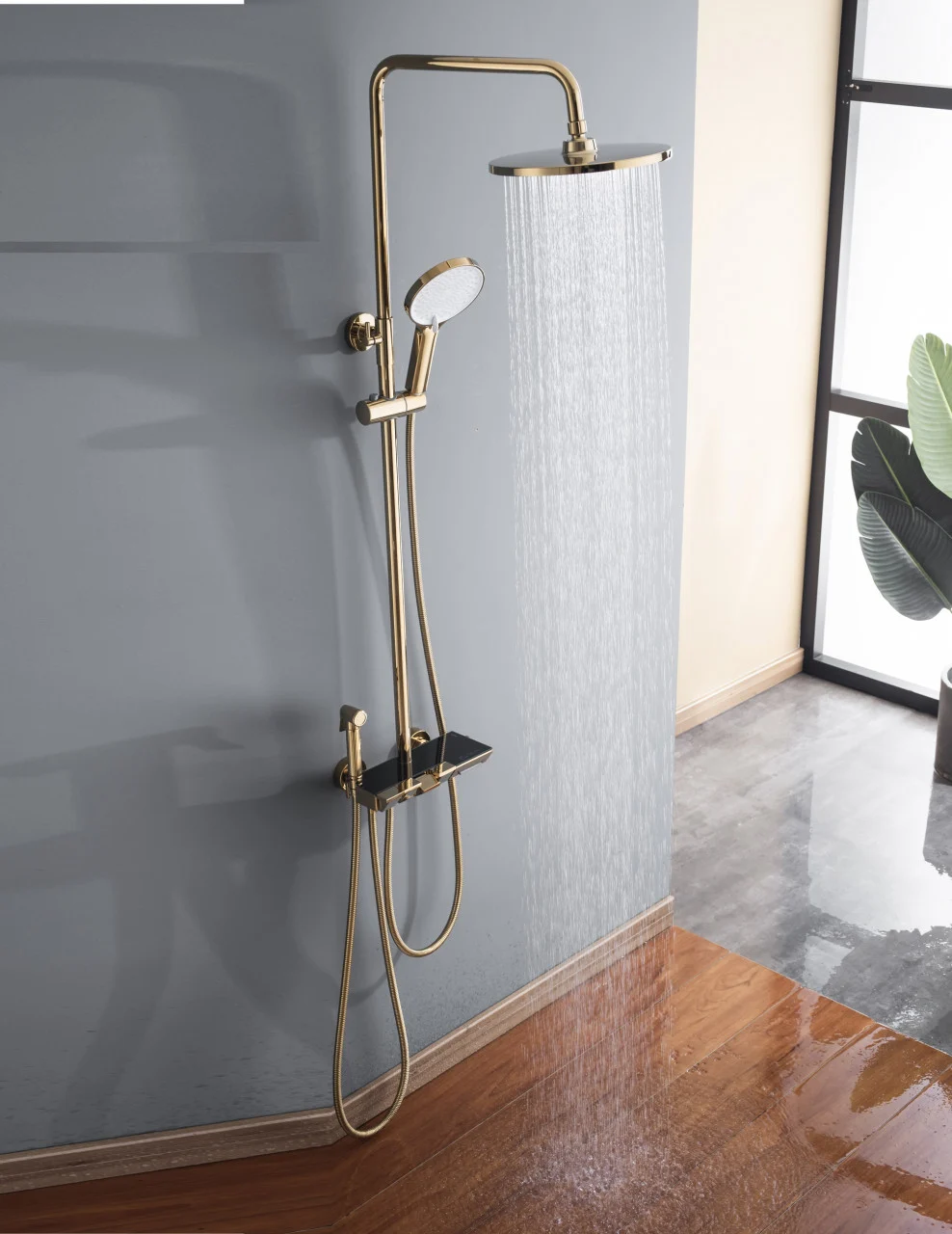 Coloane si seturi de dus - Coloana Dus Gold Afisaj Lcd Temperatura Apa  Smack 5023-3