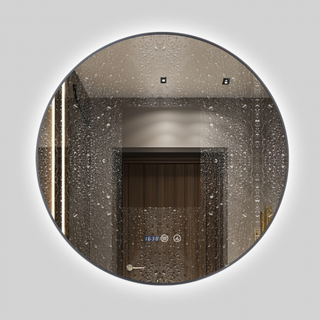 Oglindă Baie LED și Dezaburire ceas Premium cu Senzor Touch 70 cm J186 Smack [1]