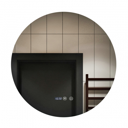 Oglindă Baie LED și Dezaburire ceas Premium cu Senzor Touch Lumina Rece Caldă și Neutră 90 cm lumina ambientala spate J170-90 Smack [5]