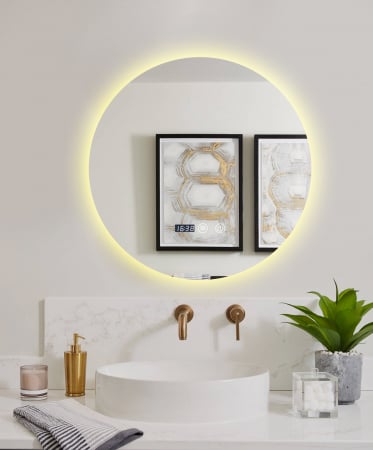 Oglindă Baie LED și Dezaburire L&S Premium cu Senzor Touch Lumina Rece Caldă și Neutră 60 cm lumina ambientala spate J170-60 Smack [4]