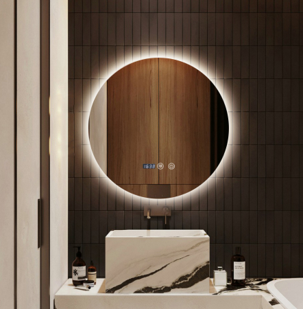 Oglindă Baie LED și Dezaburire L&S Premium cu Senzor Touch Lumina Rece Caldă și Neutră 60 cm lumina ambientala spate J170-60 Smack [5]