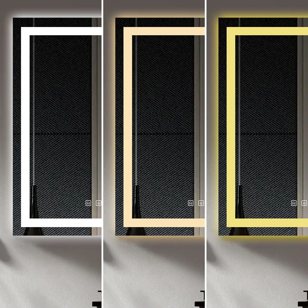 OGLINDA CU LED J108 60X80 CM SISTEM DEZABURIRE SENZOR TOUCH TREI TIPURI DE LUMINA [6]