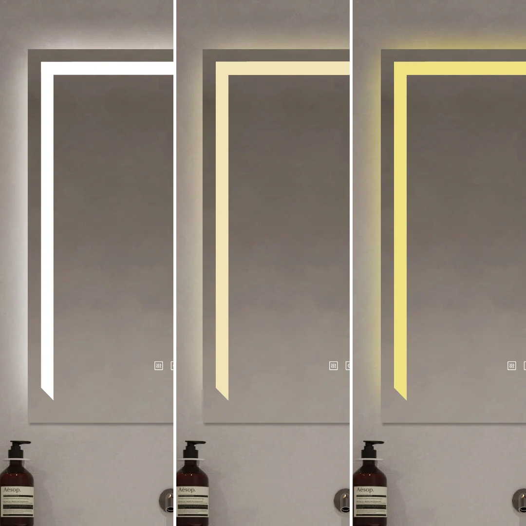 Oglinda Cu LED J101 pentru baie 60x80 cm Sistem Dezaburire Senzor Touch Trei Tipuri de Lumina Smack [4]