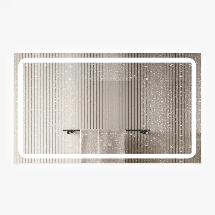 Oglinda Cu LED J123 pentru baie 120x70 cm Sistem Dezaburire Senzor Touch Trei Tipuri de Lumina [1]