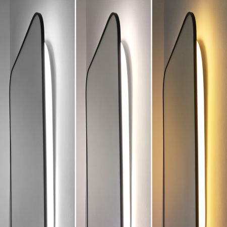 Oglinda Cu LED J187 pentru baie 60x80 cm Sistem Dezaburire Senzor Touch Ceas Trei Tipuri de Lumina Smack [3]