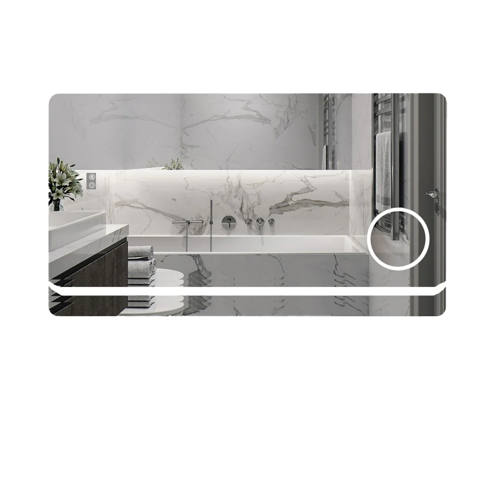 Oglinzi - Oglinda Cu LED Si Touch Lupa Cosmetica 90 X 60 Cm Smack J25