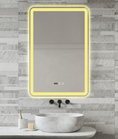 Oglinda LED 60x90cm Functie Dezaburire Ceas si Trei Lumini J168 Smack [2]