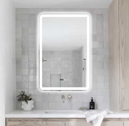 Oglinda LED 60x90cm Functie Dezaburire Ceas si Trei Lumini J168 Smack [3]