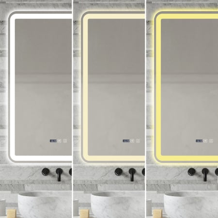 Oglinda LED 60x90cm Functie Dezaburire Ceas si Trei Lumini J168 Smack [6]