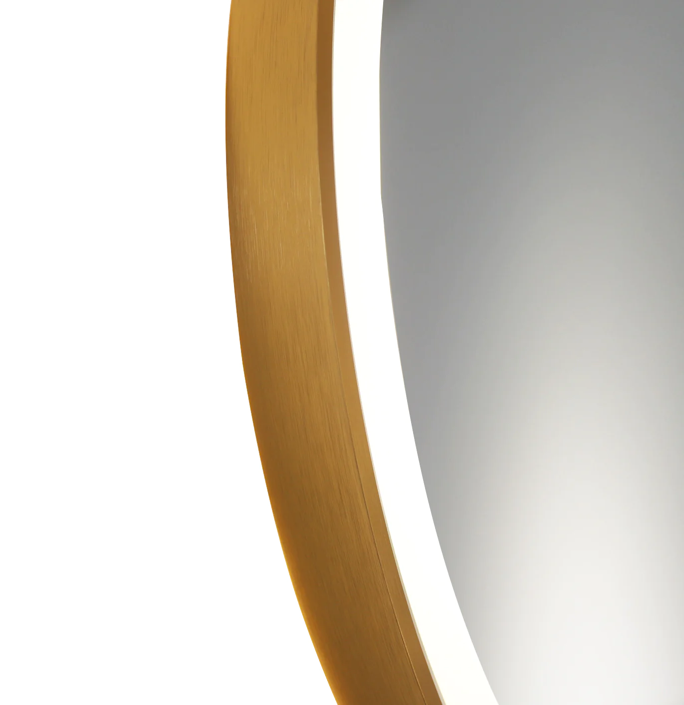 Oglinda LED Rotunda 70 X 70 Cm Functie Dezaburire LED Touch Rama Aurie Doua Tipuri Lumina  J06-1 Smack [4]