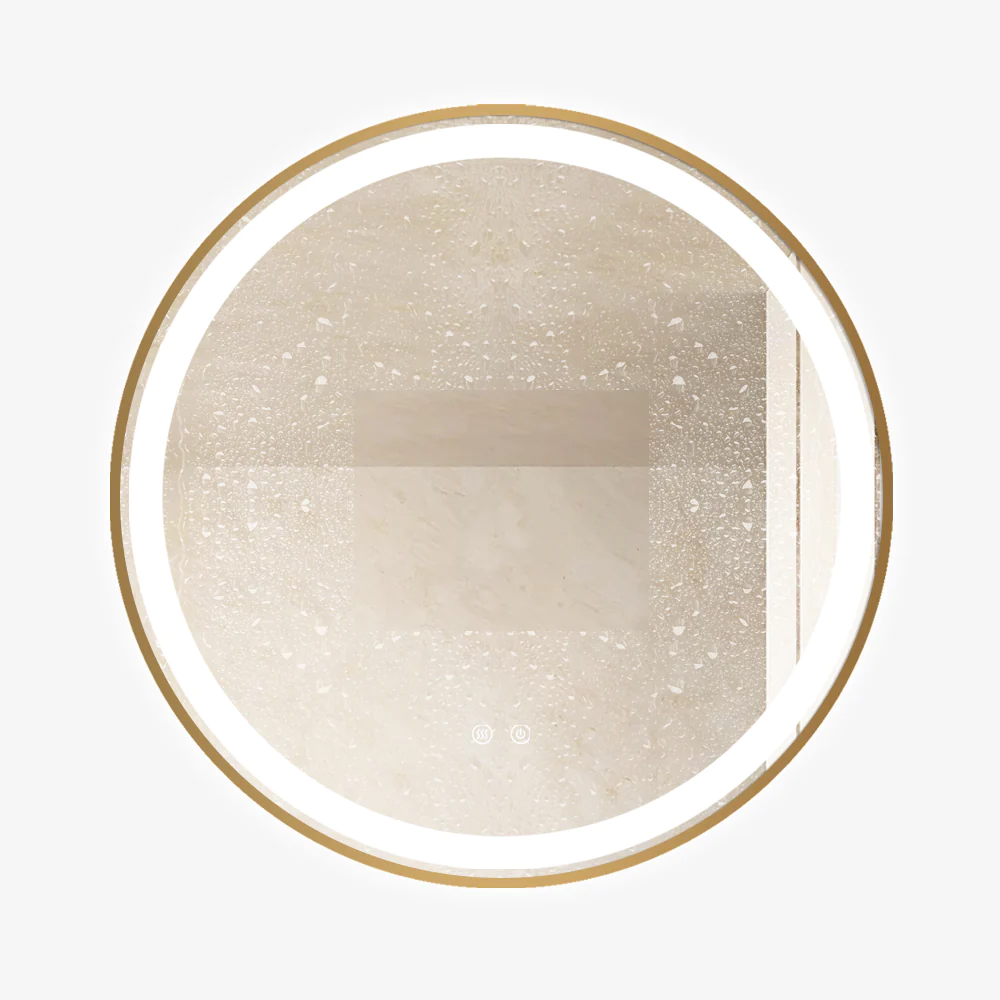 Oglinda LED Rotunda 70 X 70 Cm Functie Dezaburire LED Touch Rama Aurie J06 Smack [2]