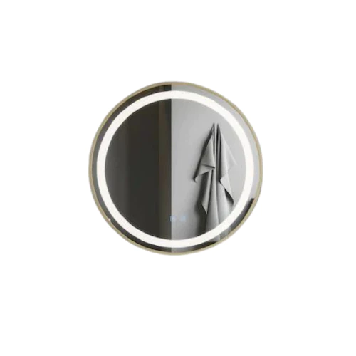 Oglinzi - Oglinda LED Rotunda 70 X 70 Cm Functie Dezaburire LED Touch Rama Aurie J06 Smack
