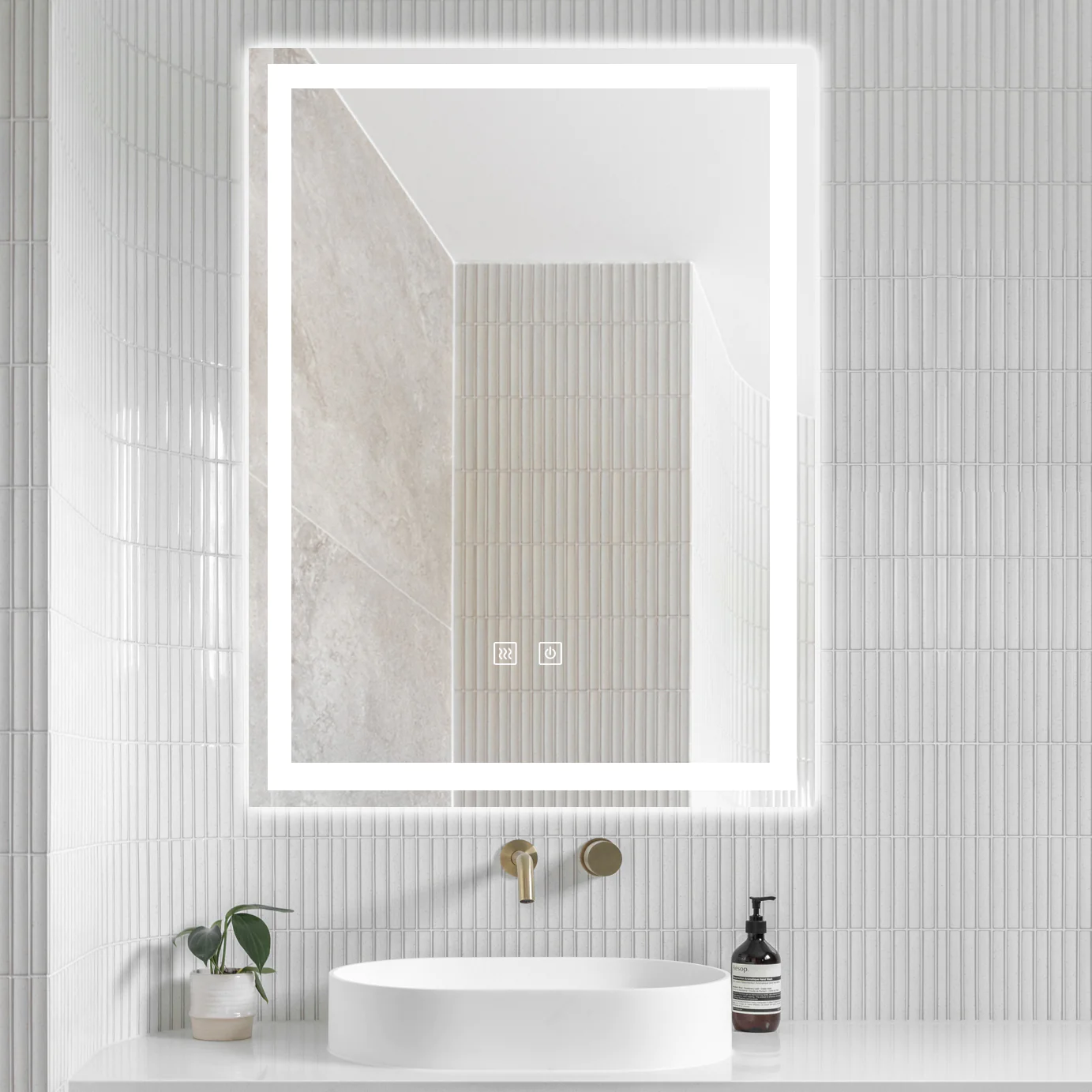 Oglinda LED Si Touch 45 X 60 Cm Cu Functie Dezaburire J32 Smack [3]