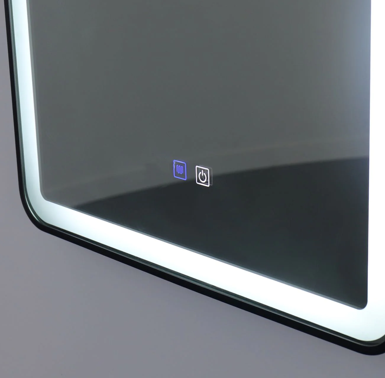 Oglinda LED Si Touch 50 X 70 Cm Cu Functie Dezaburire Rama Negru Mat J35 Smack [2]