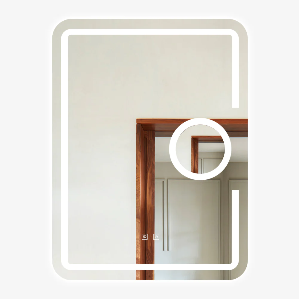 Oglinzi - Oglinda LED Si Touch Cu Functie Dezburire 60 X 80 Cm Oglinda Mica Lupa Cosmetica Smack J15