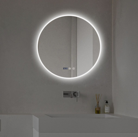 Oglinda LED Si Touch Cu Functie Dezburire Rotunda 60 cm cu trei tipuri de lumina Smack J182-60 [6]