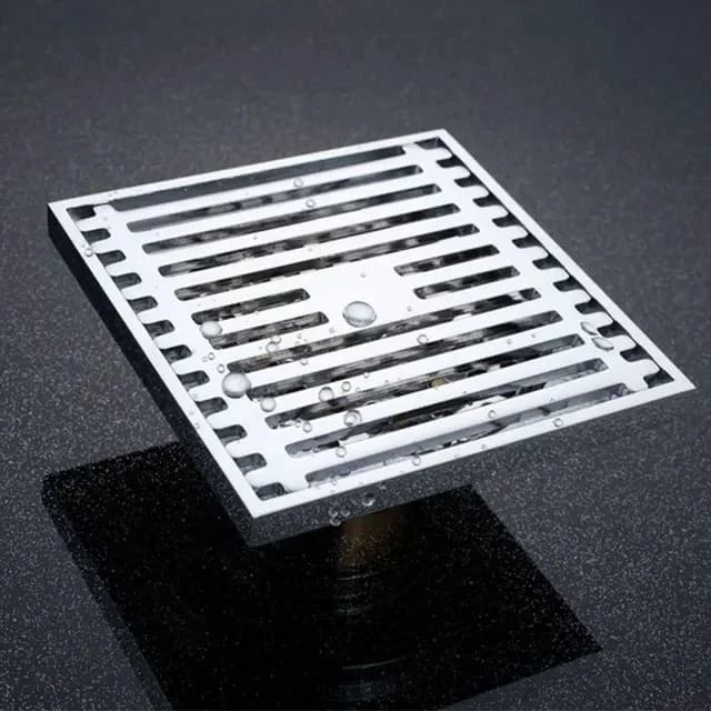 Sifon pardoseala sistem antimiros Smack Alama 100 mm Cromat tip Rigola 8758DD [1]