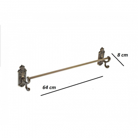 Accesorii baie - Suport Prosop Simplu Bronz Antichizat Smack 68601