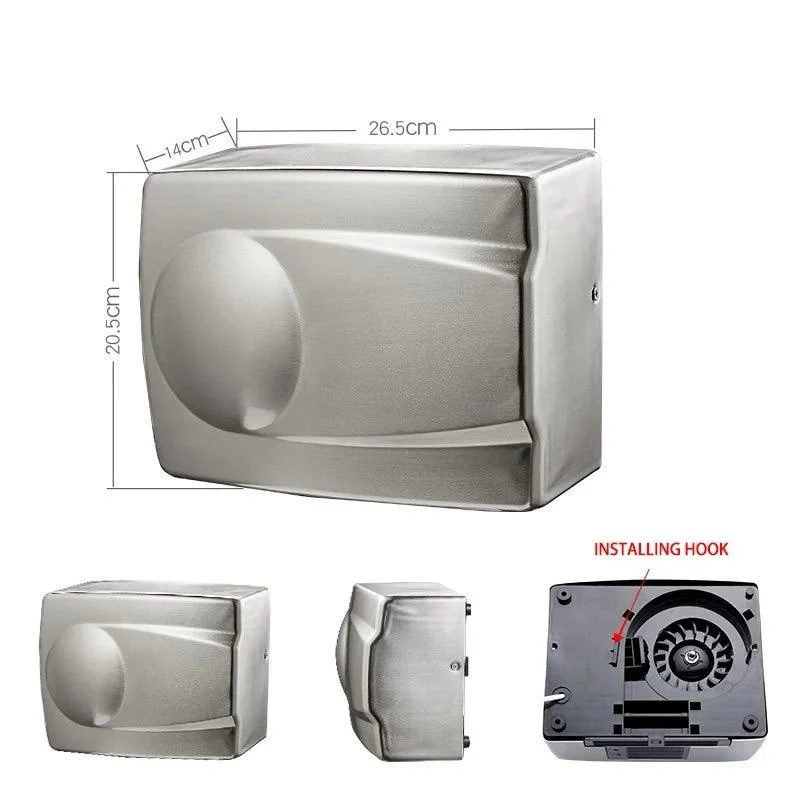 Uscător de Mâini cu Senzor 1500W Aer Cald/Rece Inox Mat 298B Smack [2]