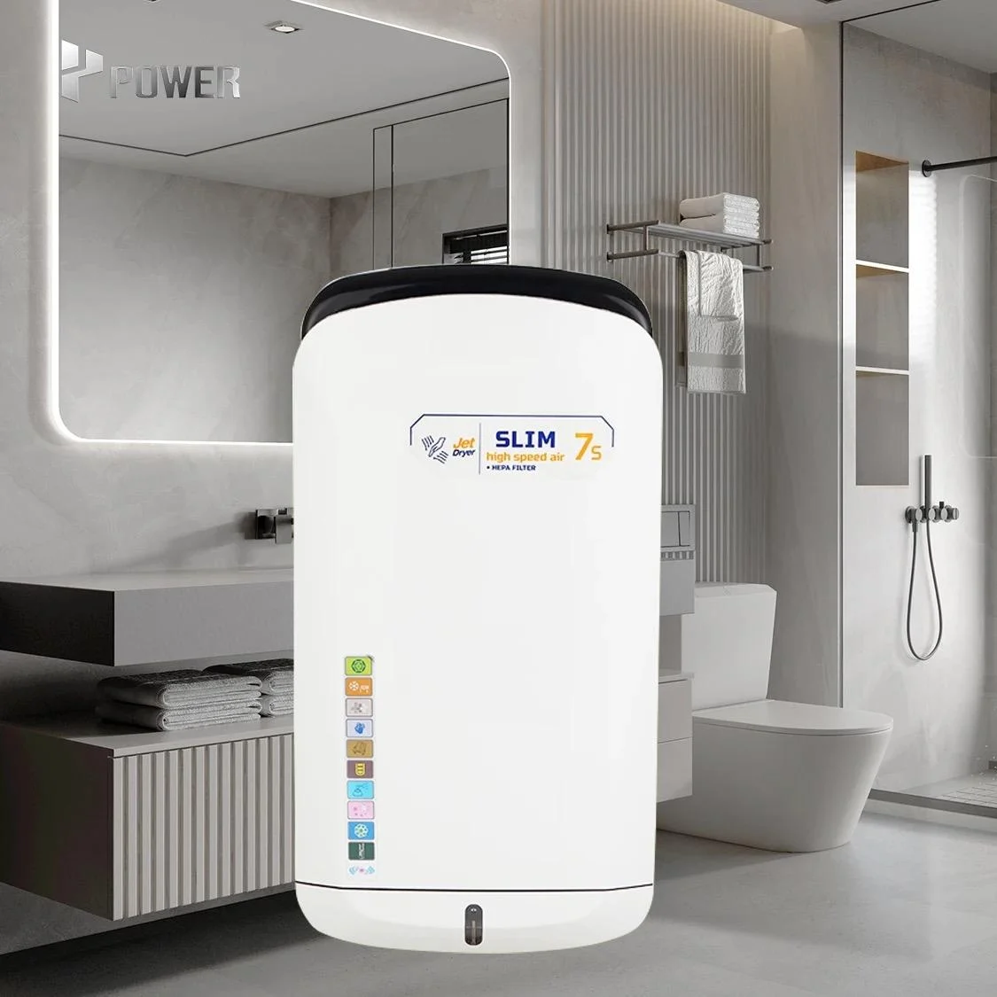 Uscător de Mâini Senzor JetSlim 1800W Alb Filtru HEPA 8621-2 alb Smack [5]