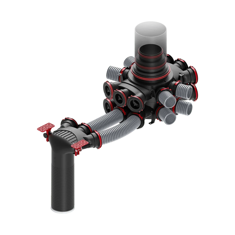 Conector vertical la distribuitor ventilatie Heatpex Aria Connect, diametre 125/160/200 mm [2]