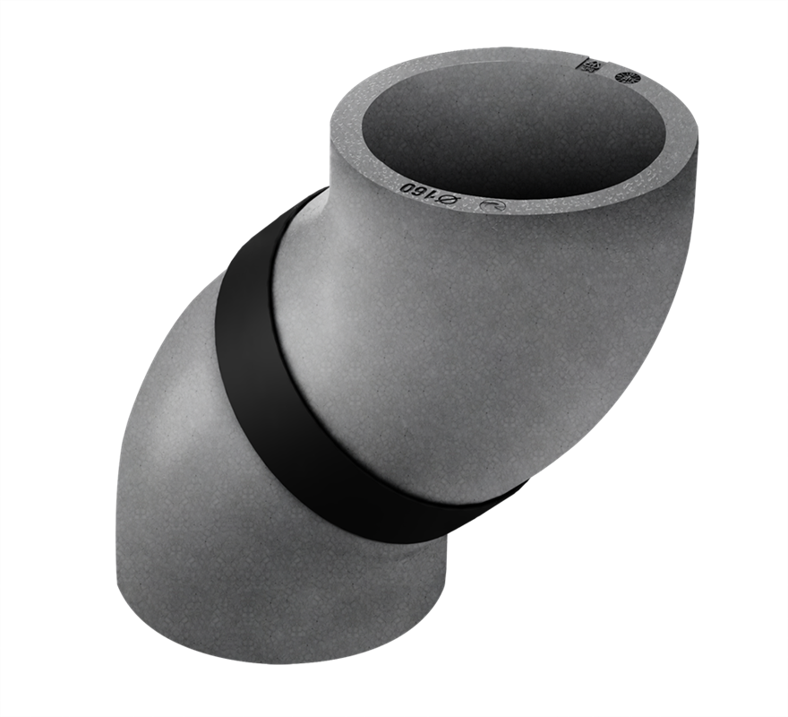 Cot 45° ADURO pentru sisteme de ventilație – diametru D125 [2]