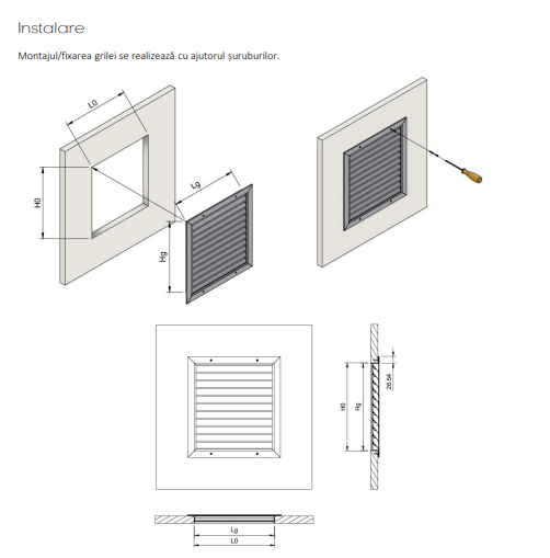 Grila de ventilatie pentru exterior antiploaie cu plasa de sarma model WPL-S [4]