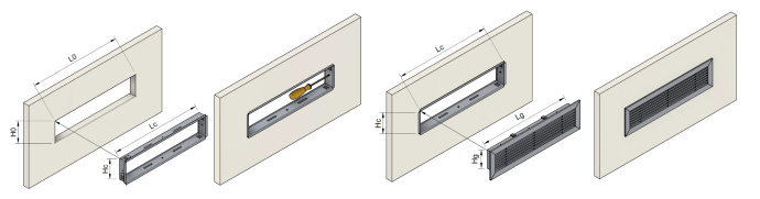 LB-15 Grilă Liniară Decorativă  din Aluminiu pentru Ventilație | Montaj pe Tavan sau Perete [5]