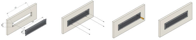 LBD-15 Grilă liniară decorativă  din aluminiu pentru ventilație - Montaj pe tavan sau perete [4]