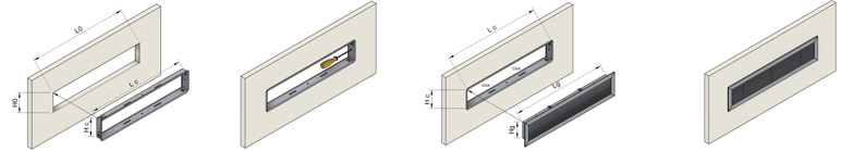 LBD-15 Grilă liniară decorativă  din aluminiu pentru ventilație - Montaj pe tavan sau perete [5]
