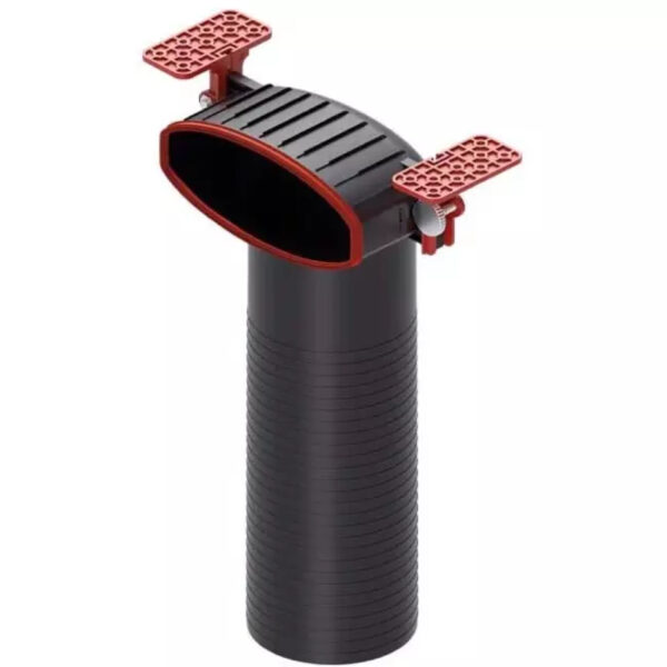 Plenum alimentare/evacuare cu tehnologie OneClick® HEATPEX ARIA CONNECT, 2 prize x Ø90 [mm], terminal Ø125 [mm], material PP, suprafață antibacteriană, clasă etanșeitate ATC 1 [2]