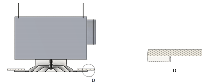RCD-H-R  Anemostat pentru plafon înalt | Montaj plafon fals casetat 600x600 mm [5]