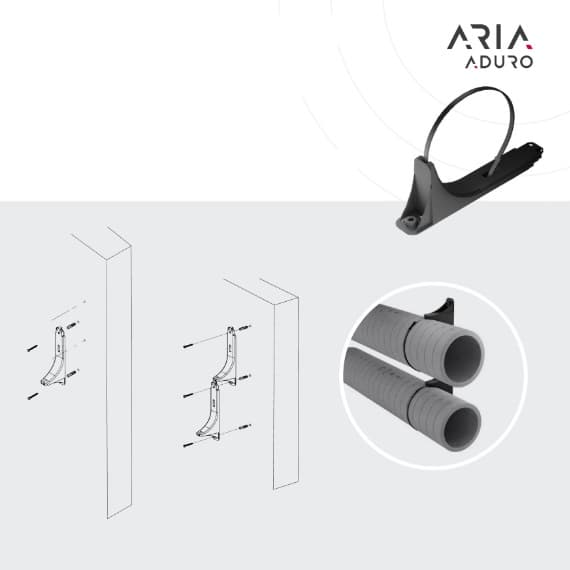 Bridă montare Tubulatură HEATPEX ARIA ADURO, tehnologie OneClick® , cuprinde toate diametrele, material, PP, nylon. [4]
