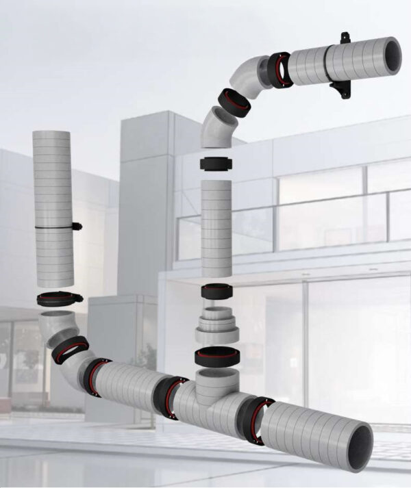 Tubulatură izolată ADURO pentru sisteme de ventilație – diametru D125 [3]