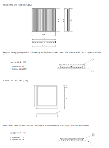 Anemostat patrat [4]