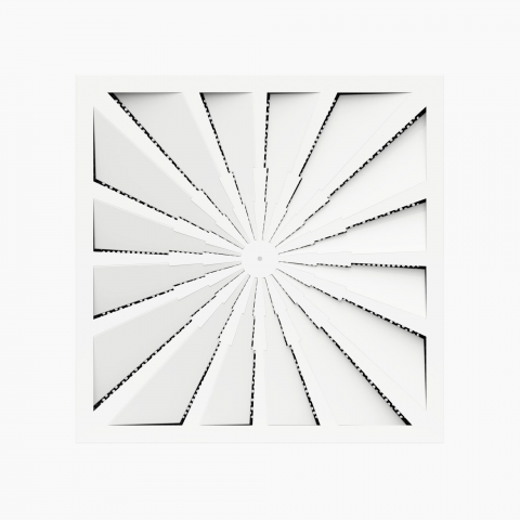 Produse Arhitecturale - Difuzor Aer CRACK 595×595 mm–Difuzor Arhitectural Pătrat cu Jet Turbionar, Ideal pentru Spații < 4.2m