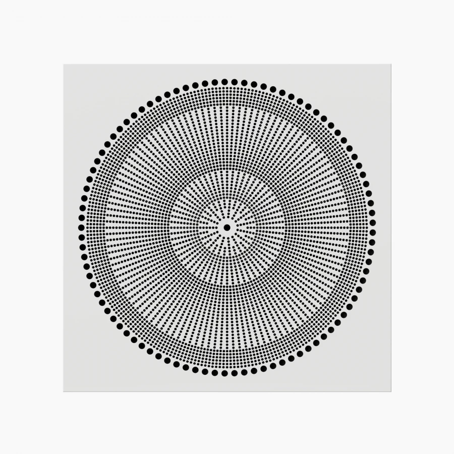 Produse Arhitecturale - Difuzor Arhitectural Pătrat 595x595mm cu Perforații Circulare - Model ECHO