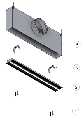 Difuzor de aer WING - Ventilație Liniară Elegantă pentru Plafon | Soluție de Ventilație Rezidențială și Comercială [2]