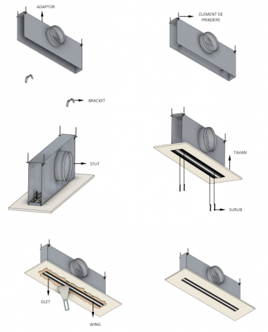 Difuzor de aer WING - Ventilație Liniară Elegantă pentru Plafon | Soluție de Ventilație Rezidențială și Comercială [4]