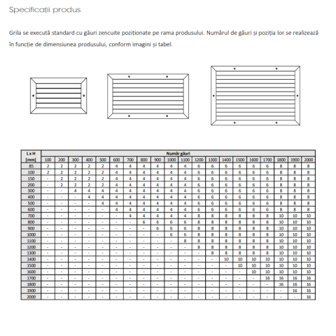 Grila aspiratie cu lamele fixe la 45 grade SD [2]